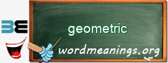 WordMeaning blackboard for geometric